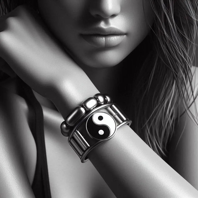 Bracelets Yin-Yang en acier