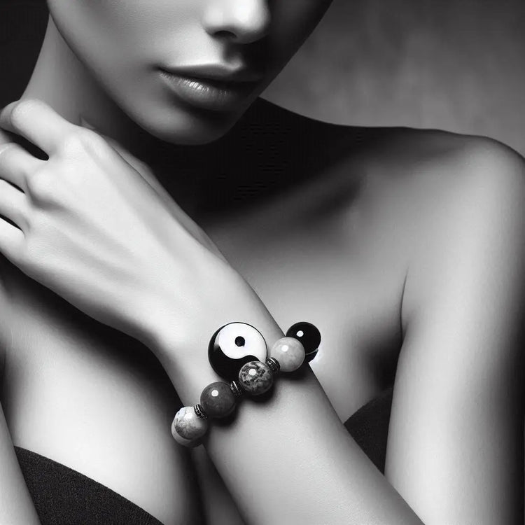 Bracelets Yin-Yang en pierres naturelles