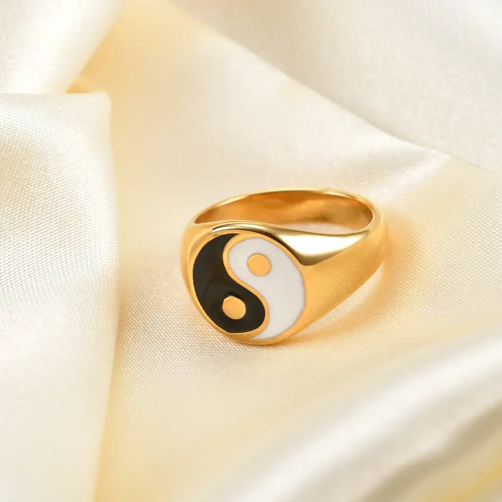 Bague Yin-Yang: Équilibre Divin (Acier Inoxydable)