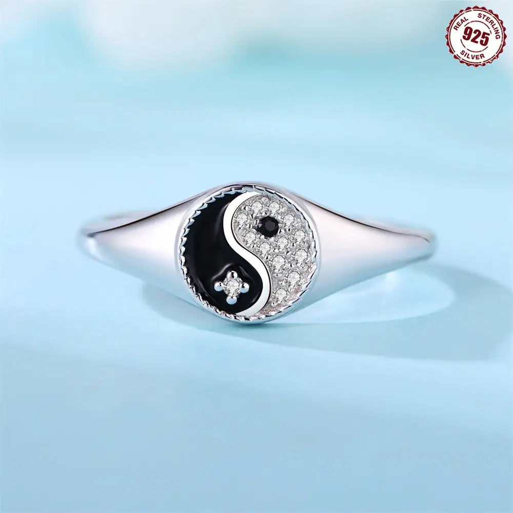 Bague Yin-Yang: Équilibre Mystique (Argent)