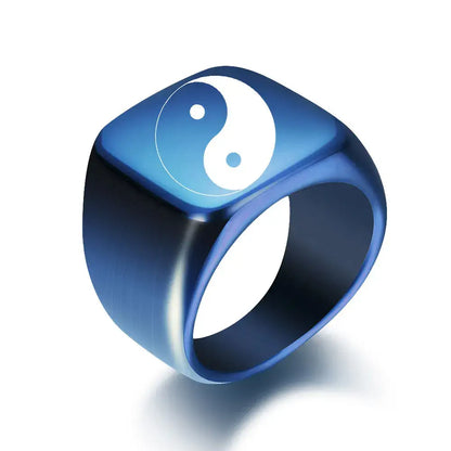 Bague Yin-Yang: Force Équilibrée (Acier Inoxydable)