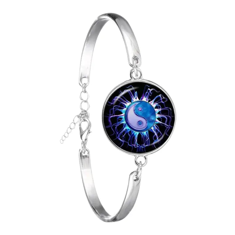 Bracelet Yin-Yang: Énergie Universelle (Acier Inoxydable)