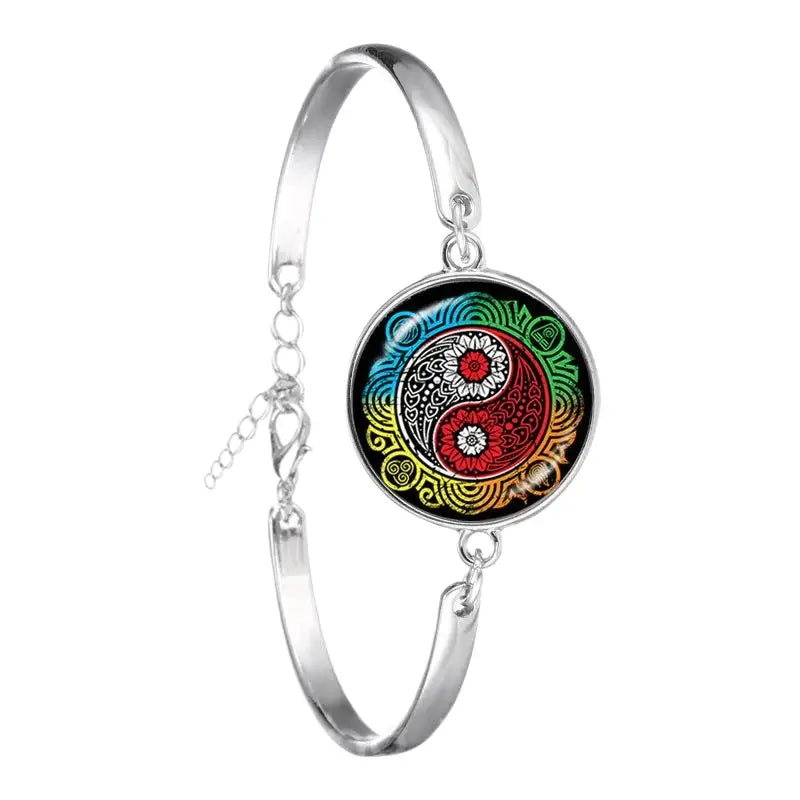 Bracelet Yin-Yang: Énergie Universelle (Acier Inoxydable)