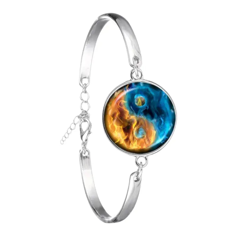 Bracelet Yin-Yang: Énergie Universelle (Acier Inoxydable)