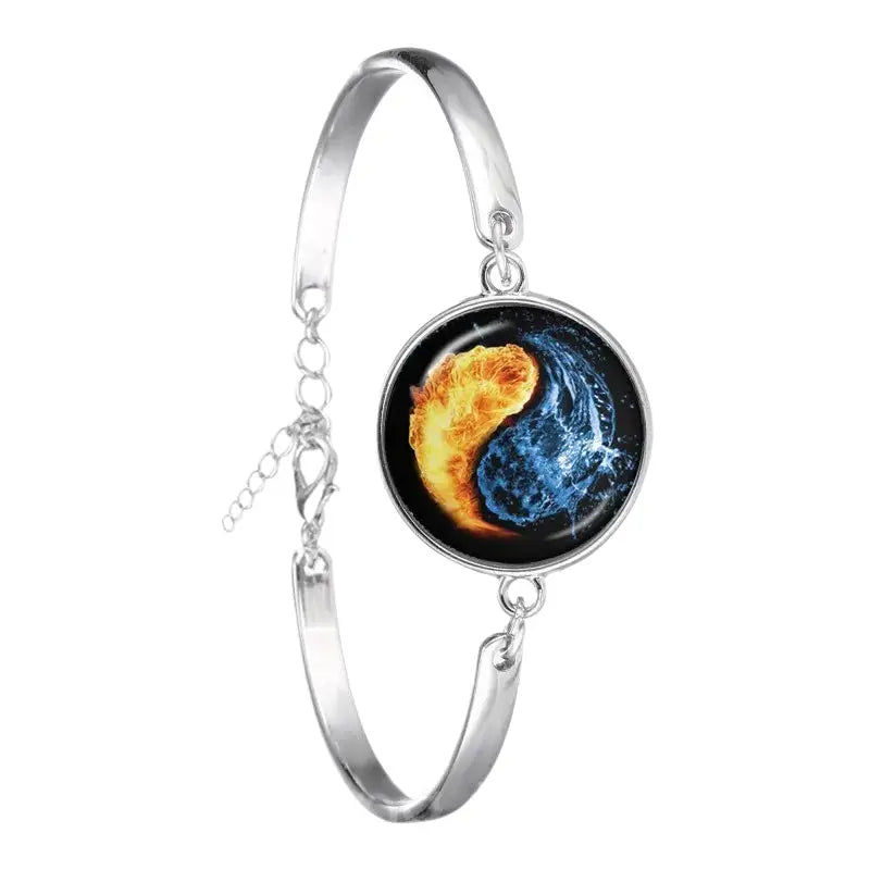 Bracelet Yin-Yang: Énergie Universelle (Acier Inoxydable)