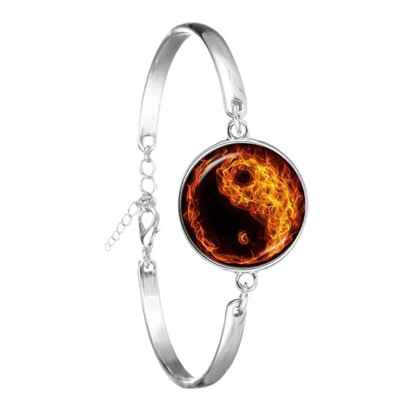 Bracelet Yin-Yang: Énergie Universelle (Acier Inoxydable)