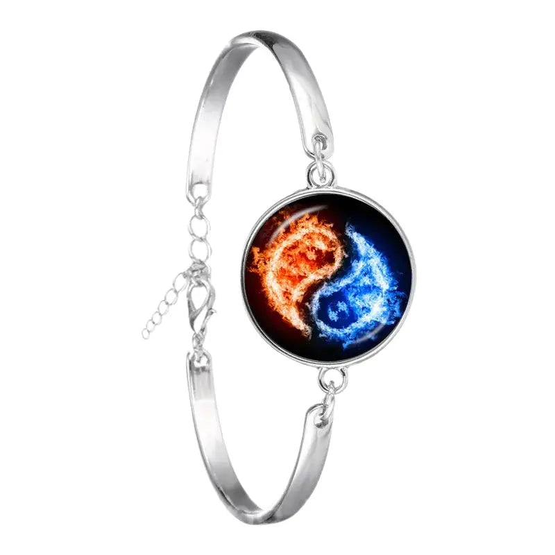 Bracelet Yin-Yang: Énergie Universelle (Acier Inoxydable)