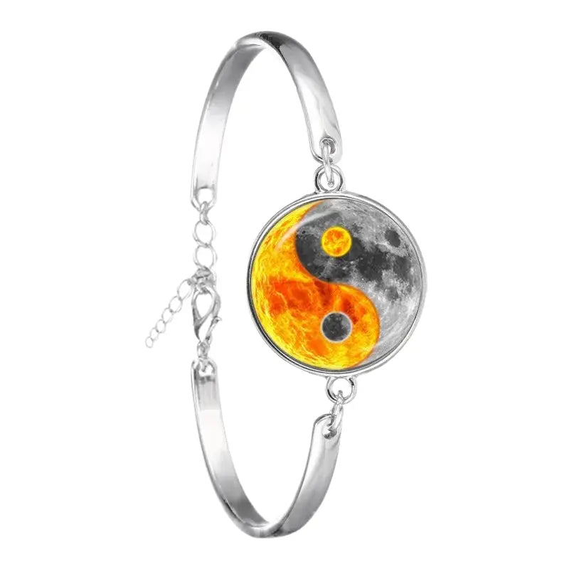 Bracelet Yin-Yang: Énergie Universelle (Acier Inoxydable)