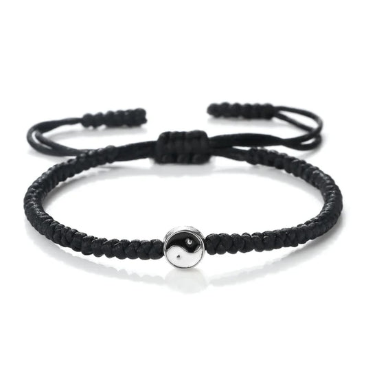 Bracelet Yin-Yang: Équilibre Élégant (Corde Tressée)