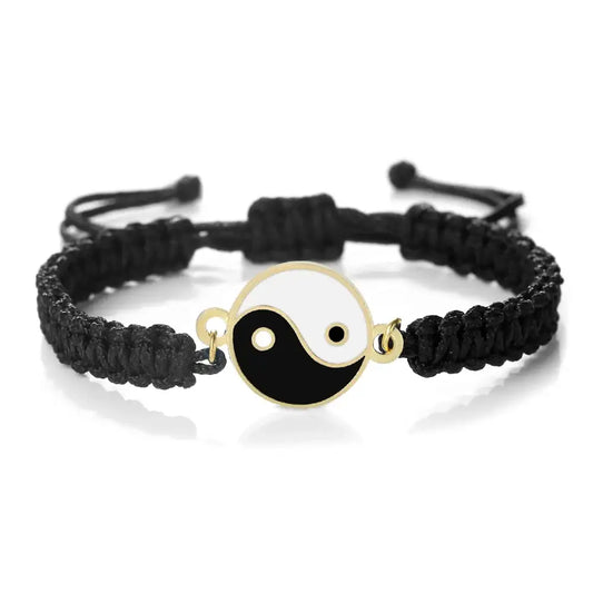 Bracelet Yin-Yang: Harmonie des Couleurs (Corde Tressée)