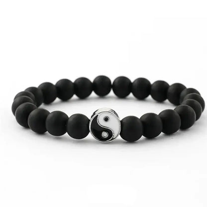 Bracelet Yin-Yang: Harmonie Élégante (Pierres Naturelles)