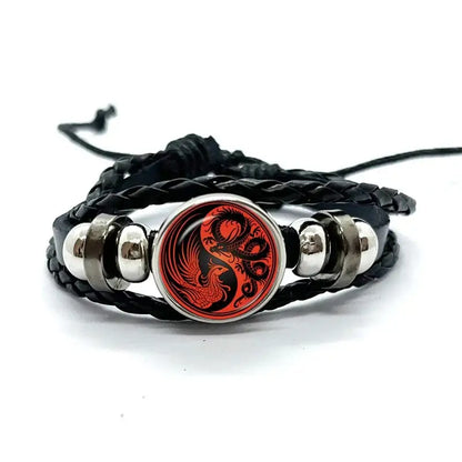 Bracelet Yin-Yang: Multiplicité Spirituelle (Cuir