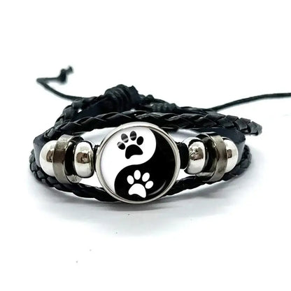 Bracelet Yin-Yang: Multiplicité Spirituelle (Cuir