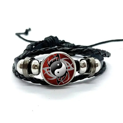 Bracelet Yin-Yang: Multiplicité Spirituelle (Cuir