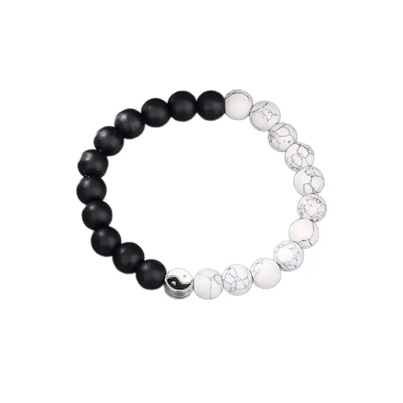 Bracelet Yin-Yang: Perles d’Équilibre (Pierres