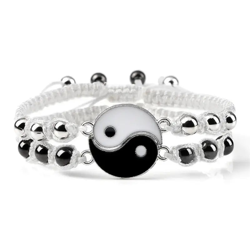 Bracelet Yin-Yang (x2): L’Essence du Dualisme (Corde