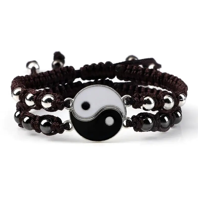 Bracelet Yin-Yang (x2): L’Essence du Dualisme (Corde