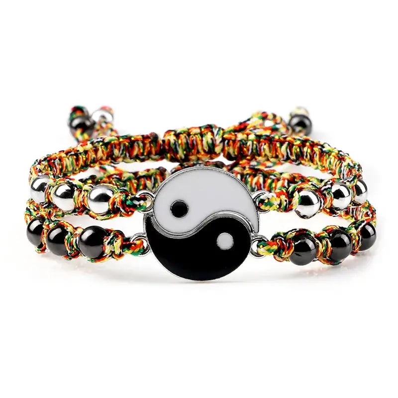 Bracelet Yin-Yang (x2): L’Essence du Dualisme (Corde