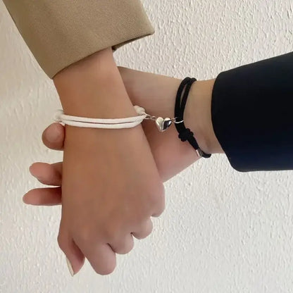 Bracelets Yin-Yang (x2): Cœur Éternel (Corde Tressée)