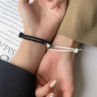 Bracelets Yin-Yang (x2): Cœur Éternel (Corde Tressée)