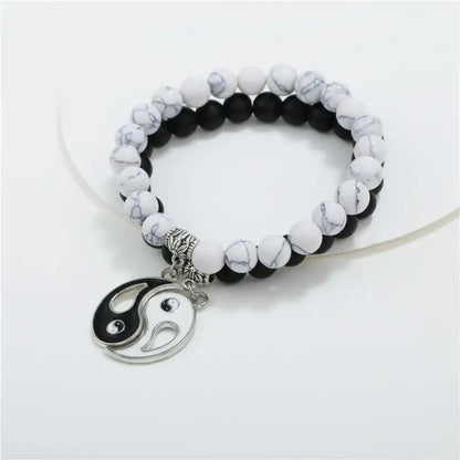 Bracelets Yin-Yang (x2): Connexion Éternelle (Pierres