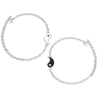 Bracelets Yin-Yang (x2): Connexion Sacrée (Acier Inoxydable)