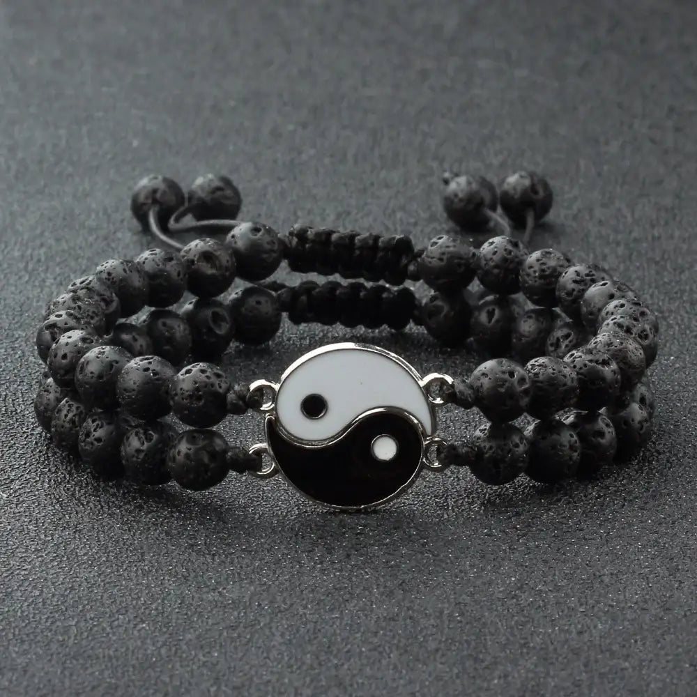 Bracelets Yin-Yang (x2): Duo d’Équilibre (Pierres