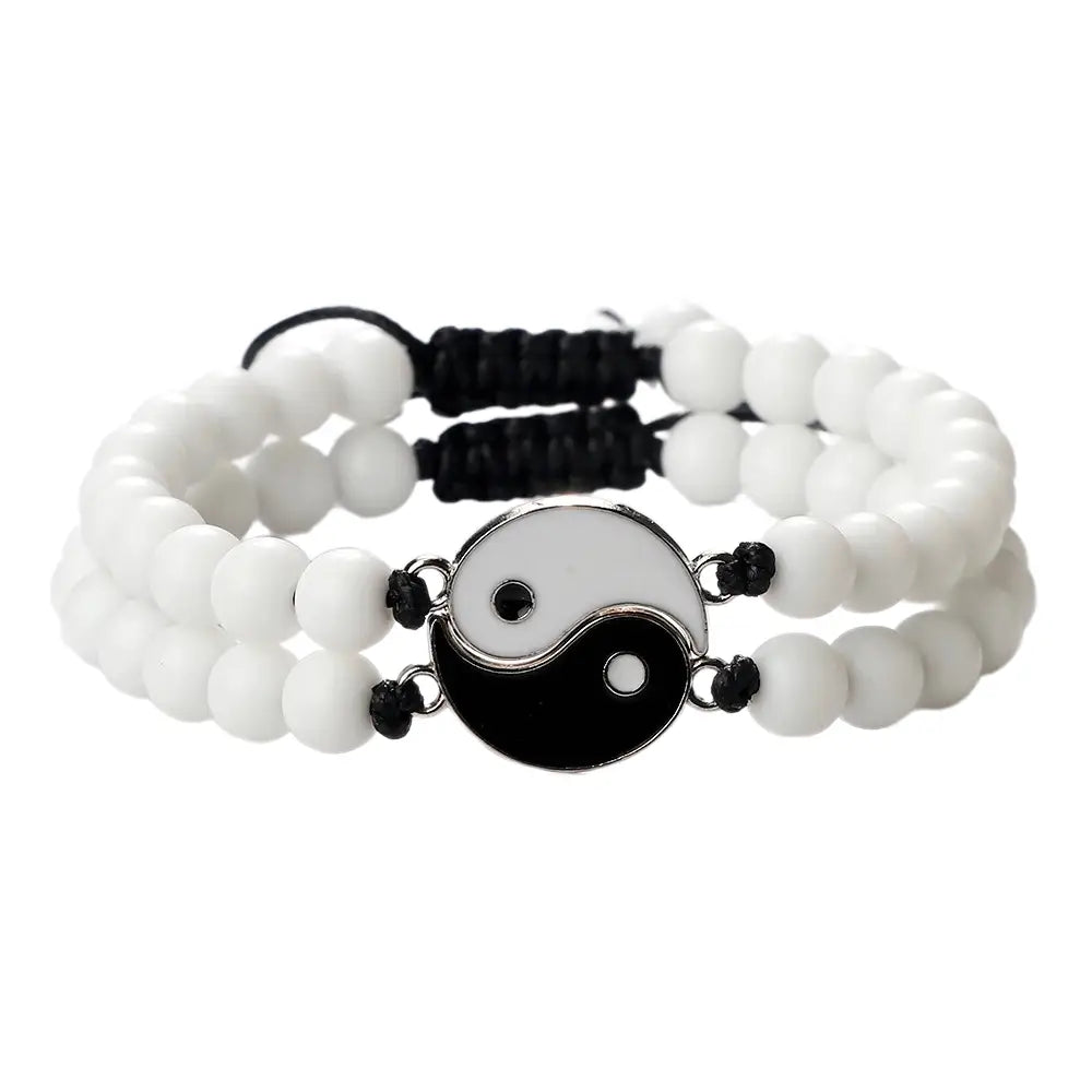 Bracelets Yin-Yang (x2): Duo d’Équilibre (Pierres