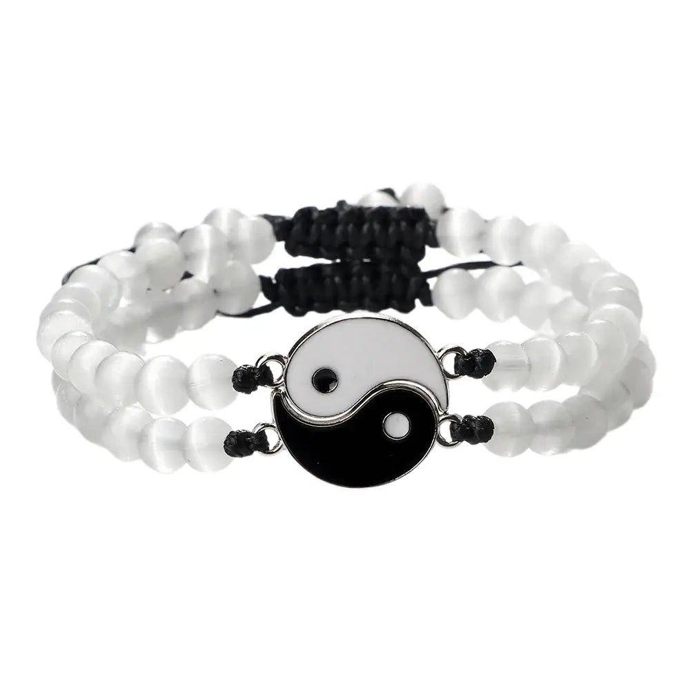 Bracelets Yin-Yang (x2): Duo d’Équilibre (Pierres