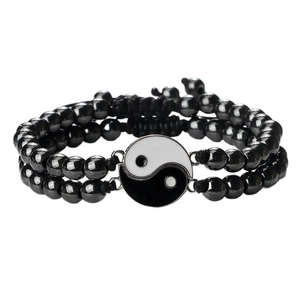 Bracelets Yin-Yang (x2): Duo d’Équilibre (Pierres