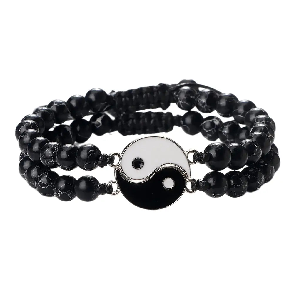 Bracelets Yin-Yang (x2): Duo d’Équilibre (Pierres