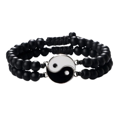 Bracelets Yin-Yang (x2): Duo d’Équilibre (Pierres