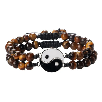 Bracelets Yin-Yang (x2): Duo d’Équilibre (Pierres