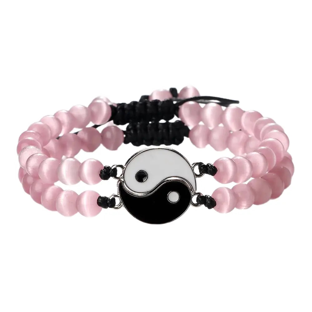 Bracelets Yin-Yang (x2): Duo d’Équilibre (Pierres