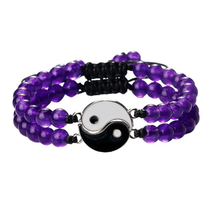 Bracelets Yin-Yang (x2): Duo d’Équilibre (Pierres