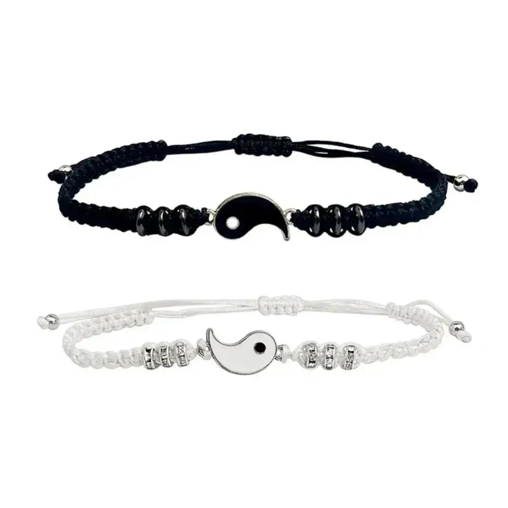 Bracelets Yin-Yang (x2): Équilibre Parfait (Corde