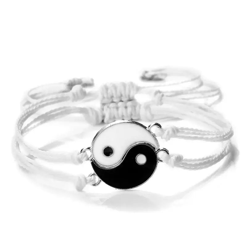 Bracelets Yin-Yang (x2): Harmonie Divine (Corde Tressée)