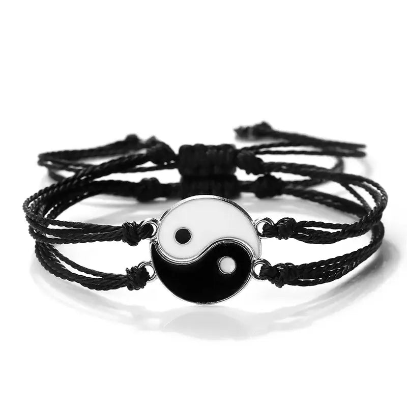 Bracelets Yin-Yang (x2): Harmonie Divine (Corde Tressée)