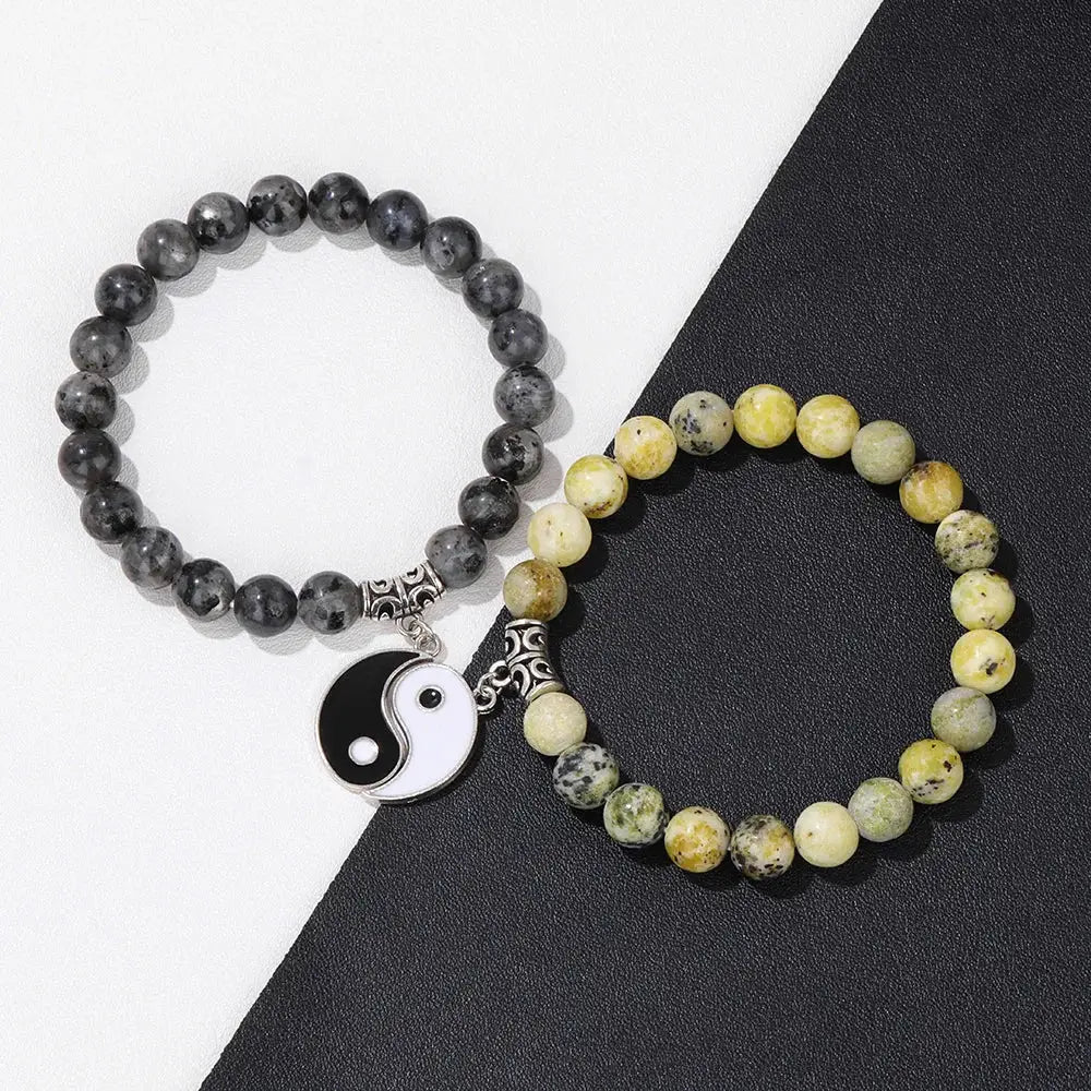 Bracelets Yin-Yang (x2): Harmonie Universelle (Pierres