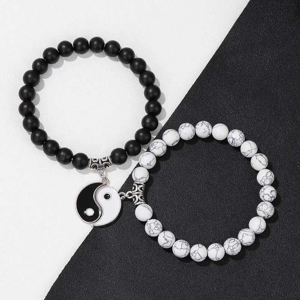 Bracelets Yin-Yang (x2): Harmonie Universelle (Pierres