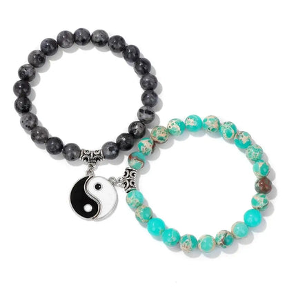 Bracelets Yin-Yang (x2): Harmonie Universelle (Pierres