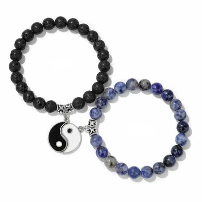 Bracelets Yin-Yang (x2): Harmonie Universelle (Pierres