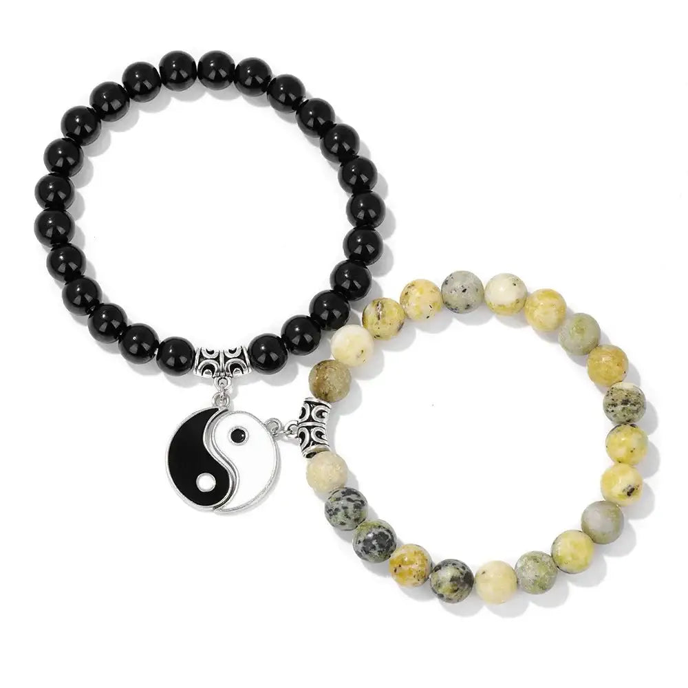 Bracelets Yin-Yang (x2): Harmonie Universelle (Pierres