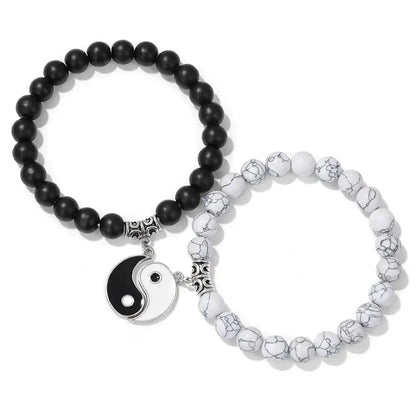 Bracelets Yin-Yang (x2): Harmonie Universelle (Pierres