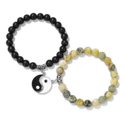 Bracelets Yin-Yang (x2): Harmonie Universelle (Pierres