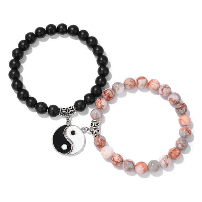 Bracelets Yin-Yang (x2): Harmonie Universelle (Pierres