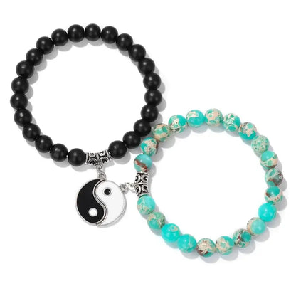 Bracelets Yin-Yang (x2): Harmonie Universelle (Pierres