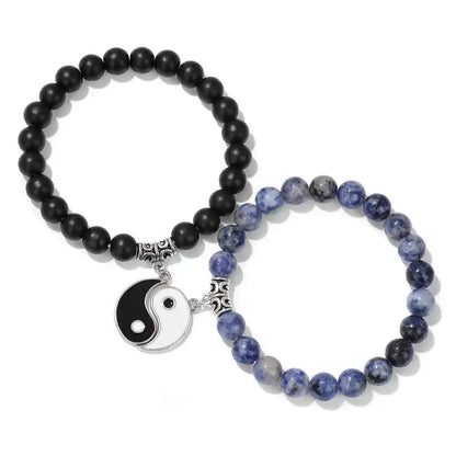 Bracelets Yin-Yang (x2): Harmonie Universelle (Pierres