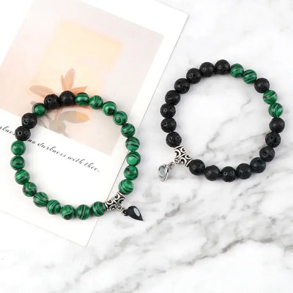 Bracelets Yin-Yang (x2): Lien Magnétique Éternel (Pierres