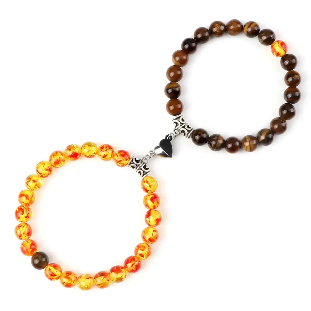 Bracelets Yin-Yang (x2): Lien Magnétique Éternel (Pierres